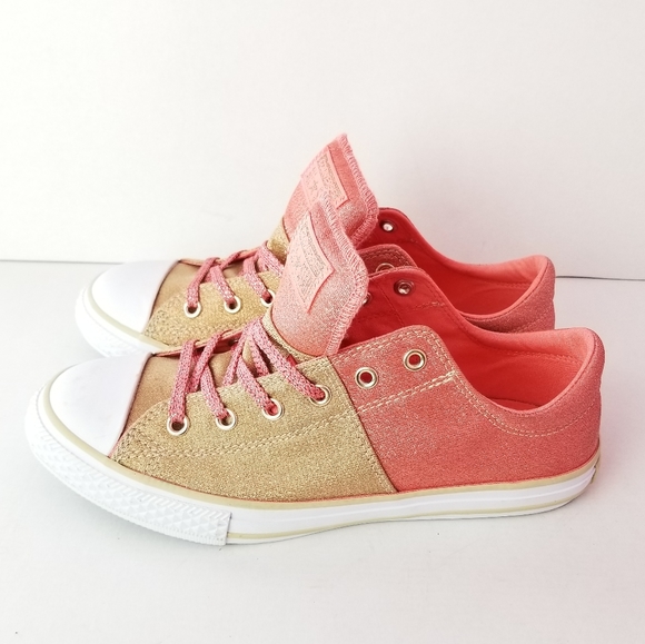 converse pink gold